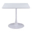 Mesa de Comedor para Salón de Eventos - ZUO MOLLY - Blanco - Cubierta de MDF Símil Madera y Estructura de Acero con Recubrimiento en Polvo - 109559 - Zuo - NOGAL BEAT - Mesa Comercial Interior