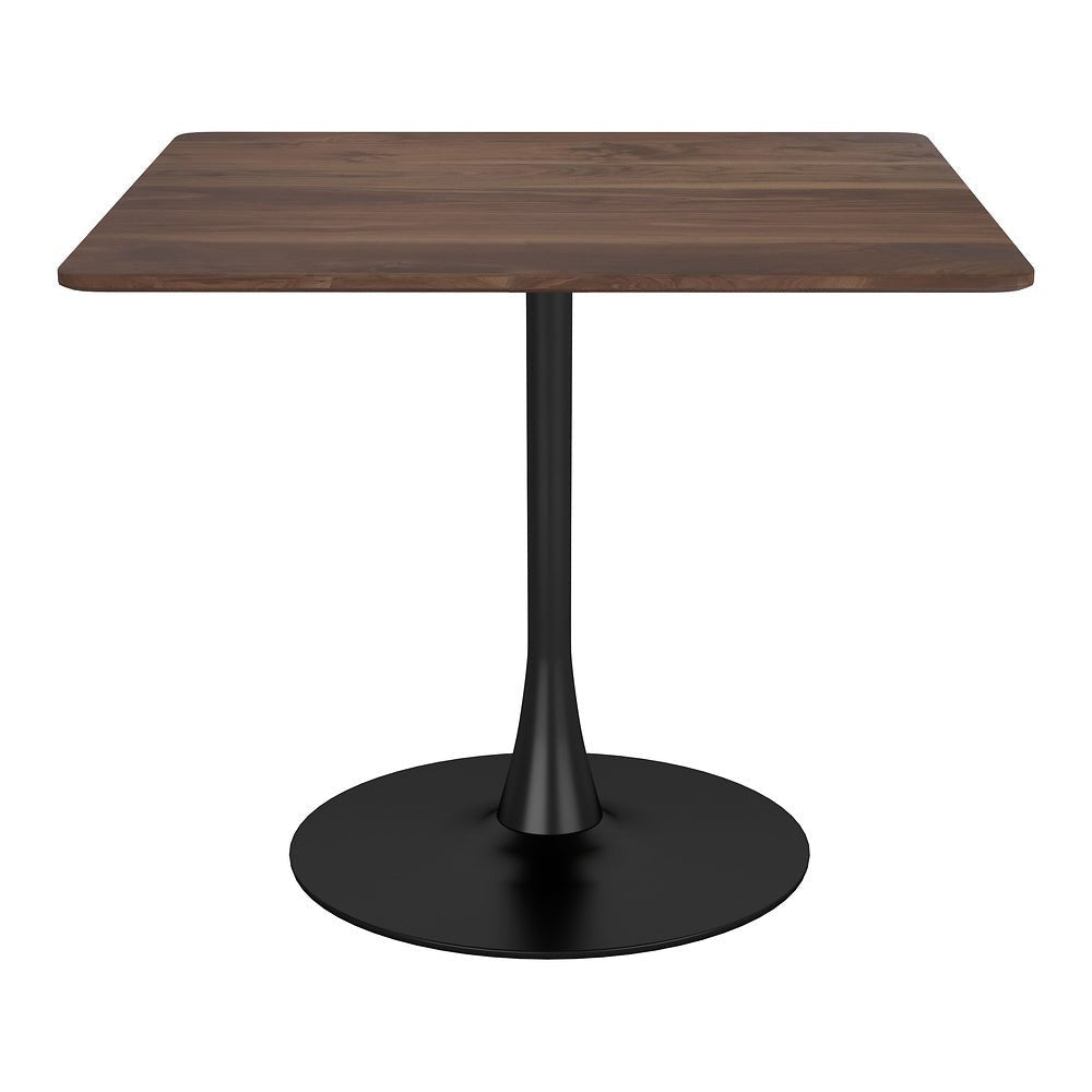 Mesa de Comedor para Salón de Eventos - ZUO MOLLY - Café - Cubierta de MDF Símil Madera y Estructura de Acero con Recubrimiento en Polvo - 101818 - Zuo - NOGAL BEAT - Mesa Comercial Interior
