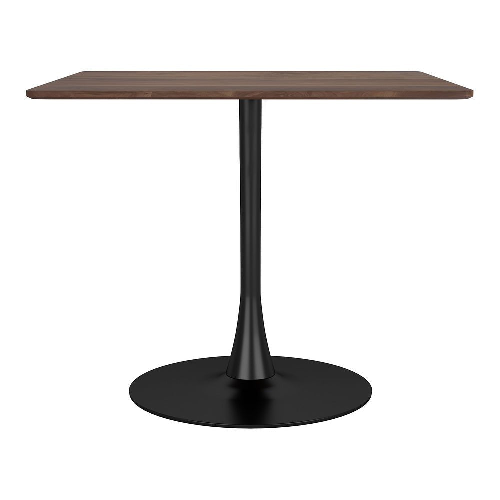 Mesa de Comedor para Salón de Eventos - ZUO MOLLY - Café - Cubierta de MDF Símil Madera y Estructura de Acero con Recubrimiento en Polvo - 101818 - Zuo - NOGAL BEAT - Mesa Comercial Interior