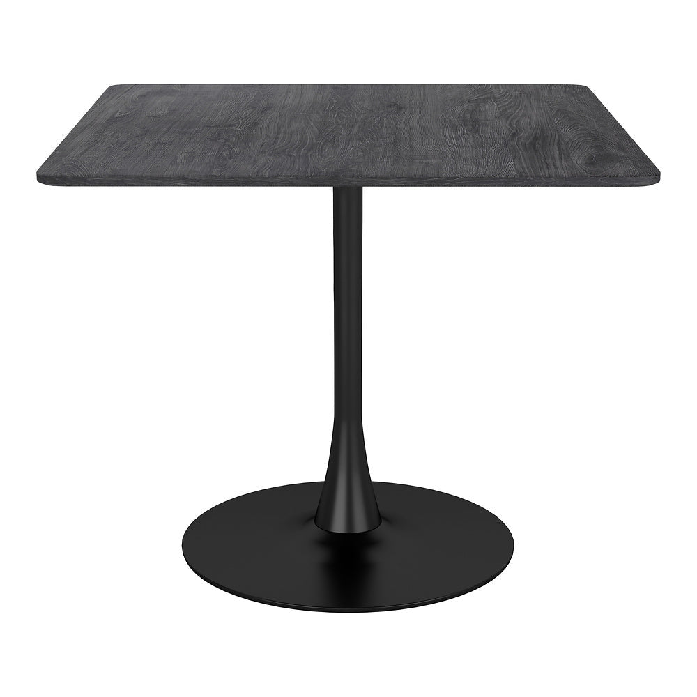 Mesa de Comedor para Salón de Eventos - ZUO MOLLY - Negro - Cubierta de MDF Símil Madera y Estructura de Acero con Recubrimiento en Polvo - 101819 - Zuo - NOGAL BEAT - Mesa Comercial Interior