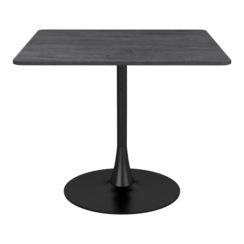 Mesa de Comedor para Salón de Eventos - ZUO MOLLY - Negro - Cubierta de MDF Símil Madera y Estructura de Acero con Recubrimiento en Polvo - 101819 - Zuo - NOGAL BEAT - Mesa Comercial Interior