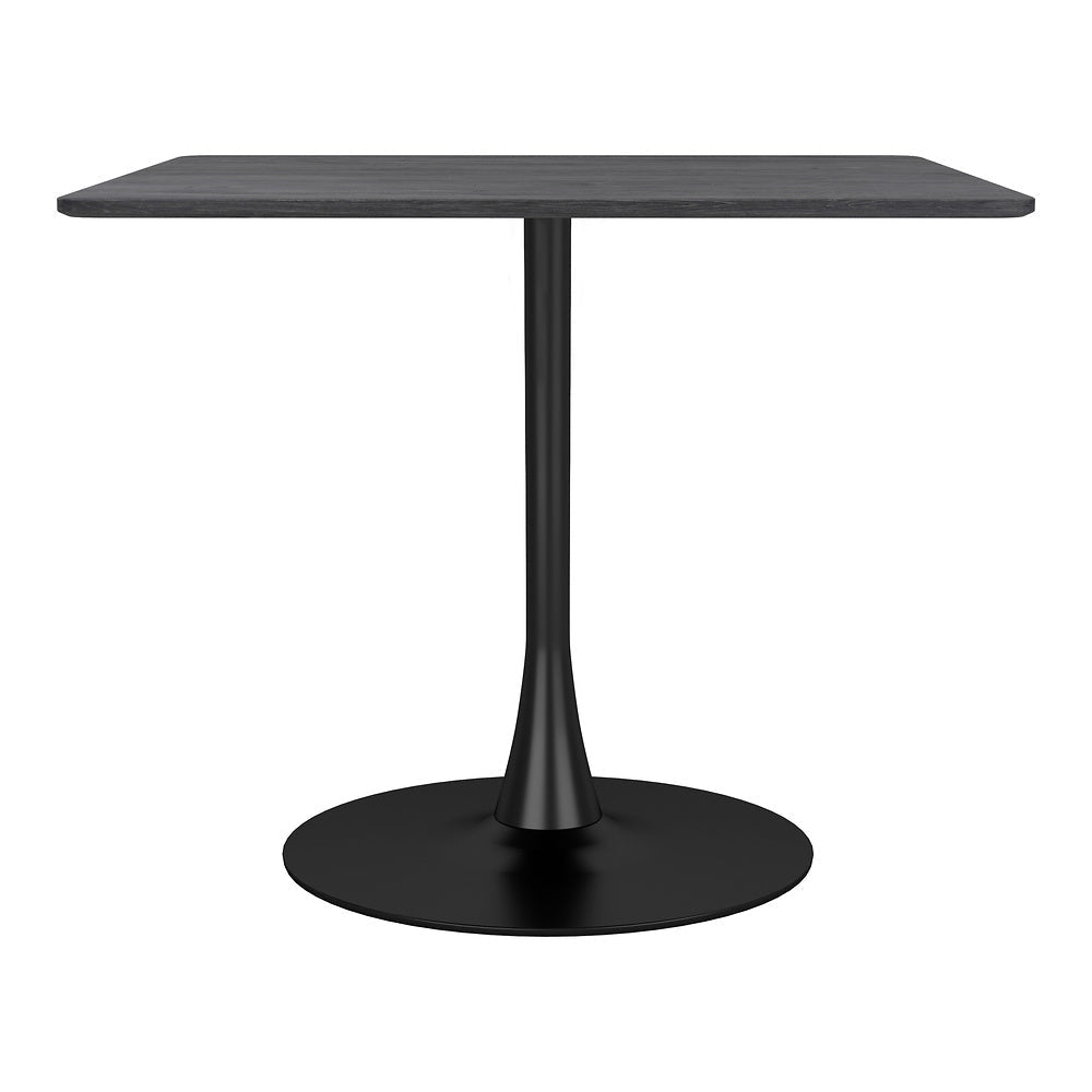 Mesa de Comedor para Salón de Eventos - ZUO MOLLY - Negro - Cubierta de MDF Símil Madera y Estructura de Acero con Recubrimiento en Polvo - 101819 - Zuo - NOGAL BEAT - Mesa Comercial Interior