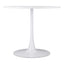 Mesa de Comedor para Salón de Eventos - ZUO OPUS - Blanco - Cubierta de MDF Pintado y Estructura de Acero con Recubrimiento en Polvo - 101566 - Zuo - NOGAL BEAT - Mesa Comercial Interior