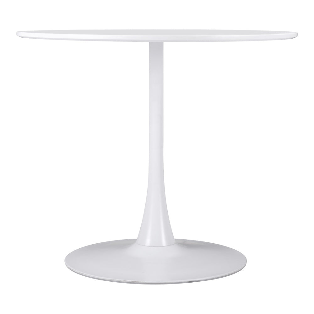 Mesa de Comedor para Salón de Eventos - ZUO OPUS - Blanco - Cubierta de MDF Pintado y Estructura de Acero con Recubrimiento en Polvo - 101566 - Zuo - NOGAL BEAT - Mesa Comercial Interior
