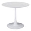 Mesa de Comedor para Salón de Eventos - ZUO OPUS - Blanco - Cubierta de MDF Pintado y Estructura de Acero con Recubrimiento en Polvo - 101566 - Zuo - NOGAL BEAT - Mesa Comercial Interior