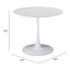 Mesa de Comedor para Salón de Eventos - ZUO OPUS - Blanco - Cubierta de MDF Pintado y Estructura de Acero con Recubrimiento en Polvo - 101566 - Zuo - NOGAL BEAT - Mesa Comercial Interior