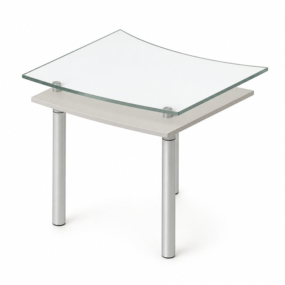 Mesa de Extensión para Oficina Ejecutiva - GEBESA CONTEMPO - Frente 82 cm - Cristal de 9 mm - GCC842060 - GEBESA - NOGAL BEAT - Escritorio de Oficina