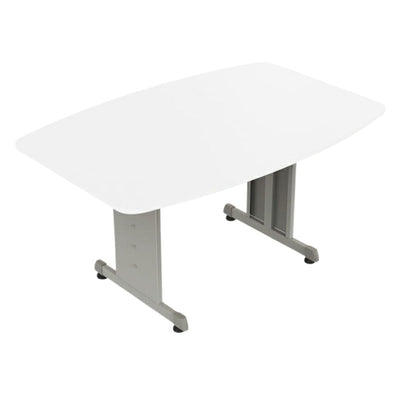 Mesa de juntas Ofik 252 en melamina y lámina con capacidad para 6 personas