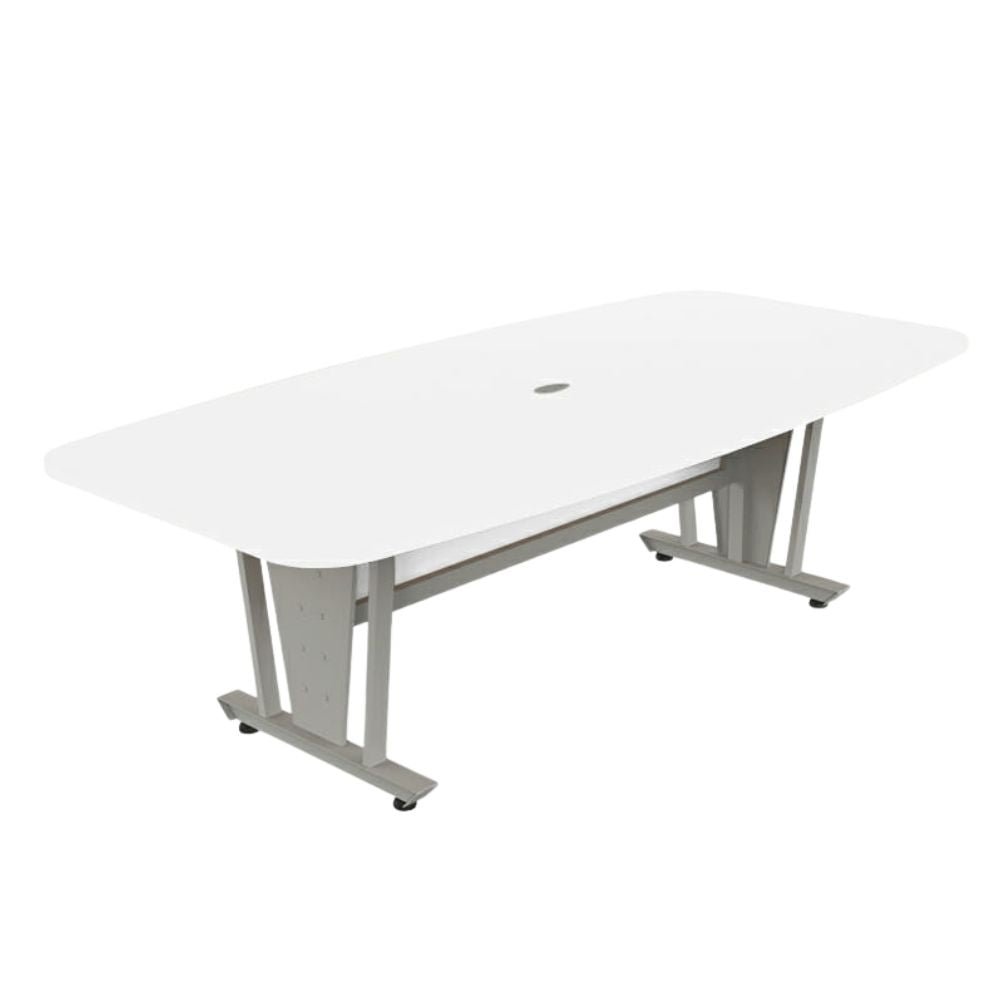Mesa de juntas Ofik 249 118XL en melamina y acero con capacidad para 8 personas