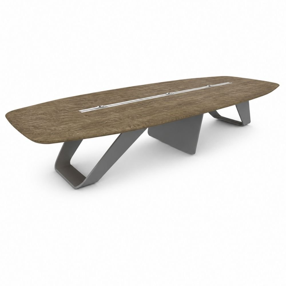 Mesa de Juntas para Oficina - VERSA ARPPA - Chapa de Madera Natural Teca Acabado - AP-600 - VERSA - NOGAL BEAT - Mesa de Juntas
