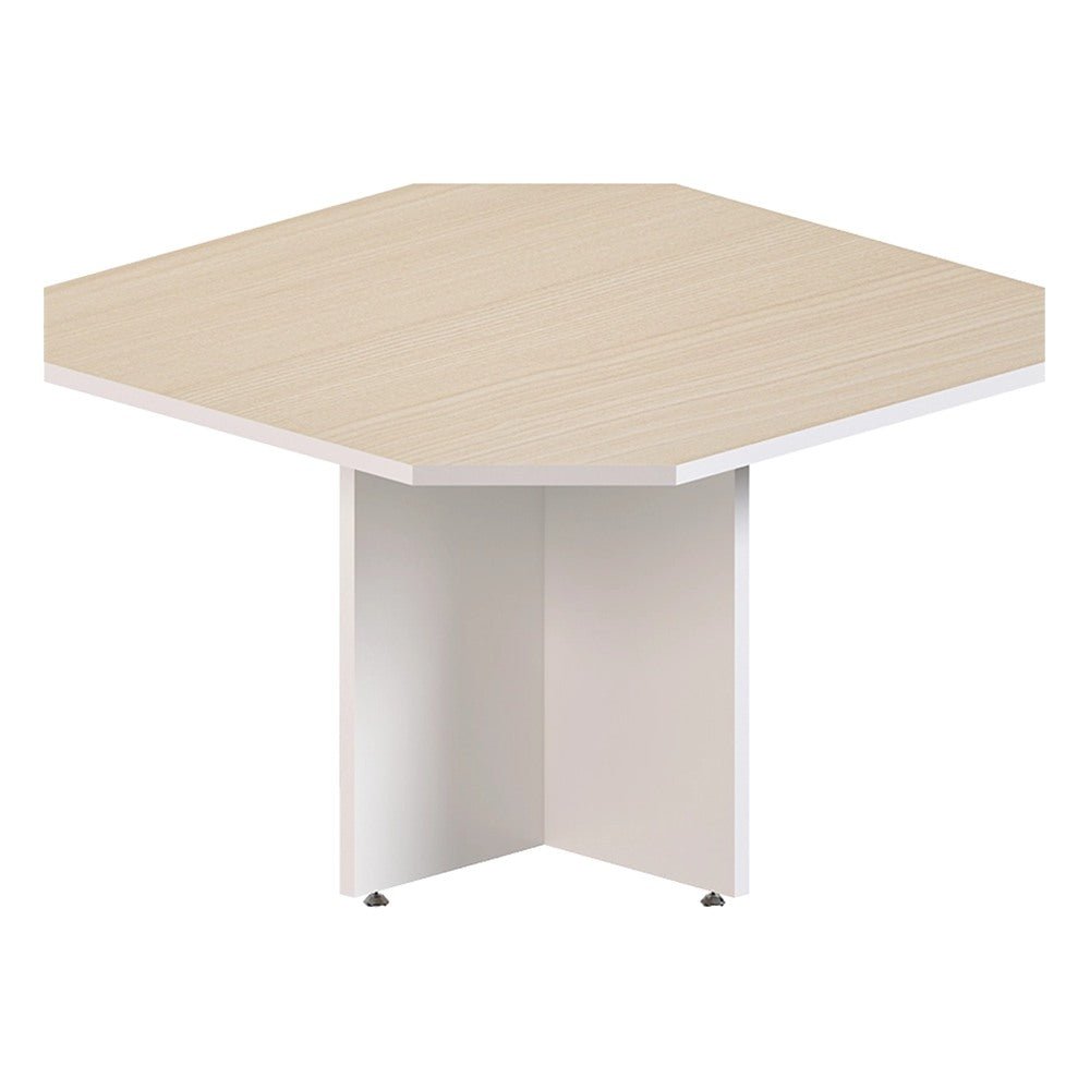 Mesa de Juntas para Sala de Juntas - GEBESA KENZA - Frente 120 cm - Fondo 120 cm - Estructura de Aglomerado - GBK570120 - GEBESA - NOGAL BEAT - Mesa de Juntas