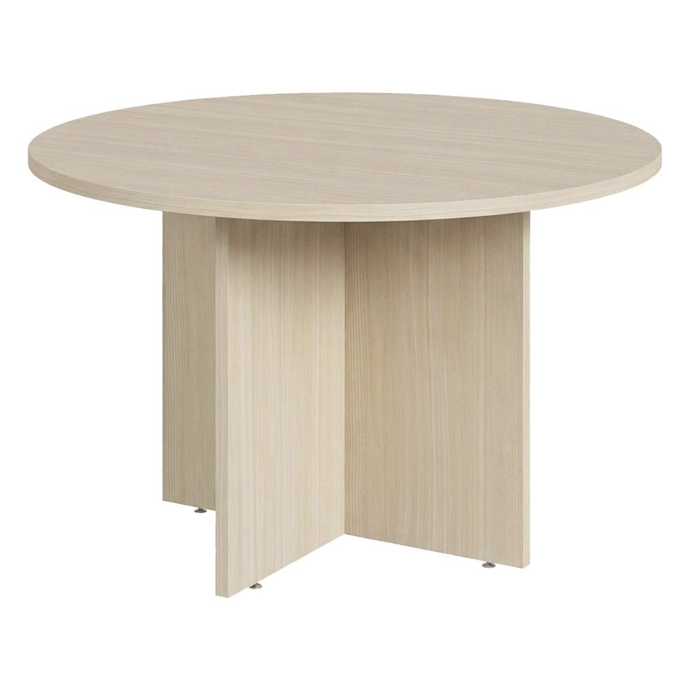 Mesa de Juntas Redonda para Sala de Juntas - GEBESA PRIME - Ø 120 cm - Estructura de Aglomerado - GBR575120 - GEBESA - NOGAL BEAT - Mesa de Juntas