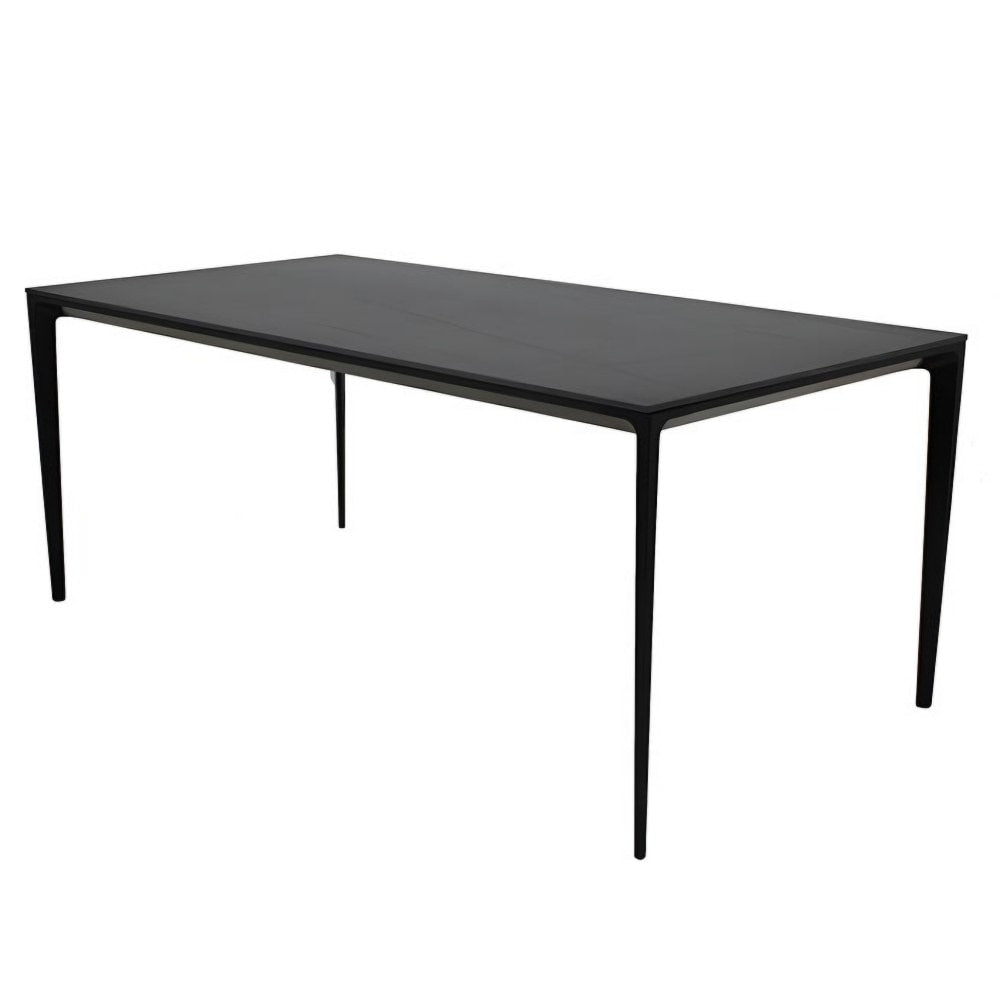 Mesa rectangular Nogal Beat Austria con estructura de acero y cubierta de porcelanato