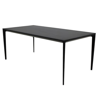 Mesa rectangular Nogal Beat Austria con estructura de acero y cubierta de porcelanato