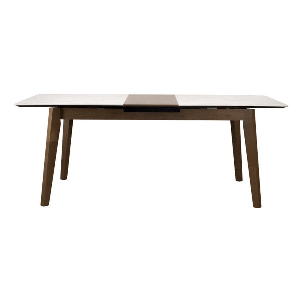Mesa de Terraza para Cafetería - NOGAL BEAT EMILIO - Varios Colores - Madera de Roble y Cubierta de Hpl - MESA EMILIO 90 x 160 Blanco marble - CAMCO - NOGAL BEAT - Mesa de Terraza
