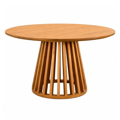 Mesa de Terraza para Cafetería - NOGAL BEAT ROBERTA - Ø150 cm - Natural - Madera Teca - MESA ROBERTA D:150 Natural - CAMCO - NOGAL BEAT - Mesa de Terraza