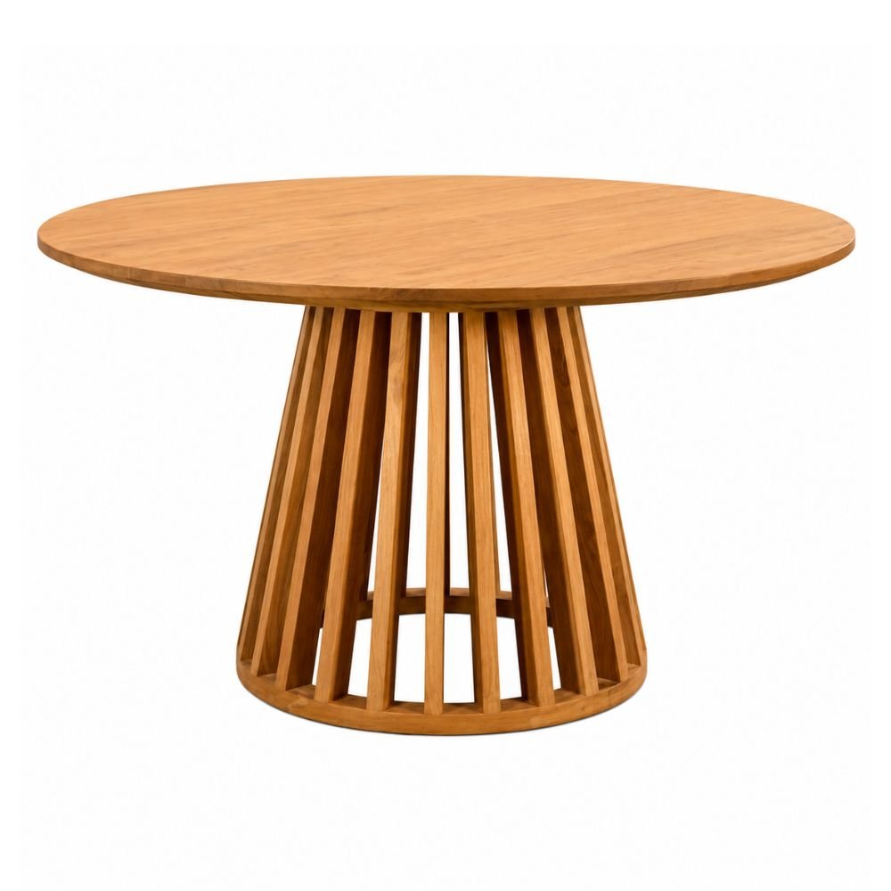 Mesa de Terraza para Hotel - NOGAL BEAT ROBERTA - Ø135 cm - Natural - Teca - MESA ROBERTA D:135 Natural - CAMCO - NOGAL BEAT - Mesa de Terraza