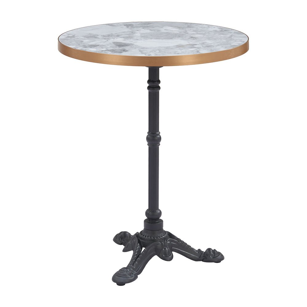 Mesa de Terraza para Spa - ZUO GAZEBO - Multicolor - Cubierta de MDF Símil Piedra y Estructura de Aluminio Fundido Hierro - 704052 - Zuo - NOGAL BEAT - Mesa de Terraza