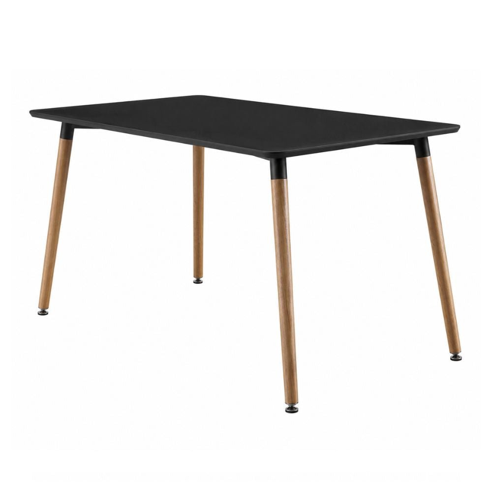 Mesa de Terraza para Zona de Jardín - NOGAL BEAT PERLA - 80 × 120 cm - Varios Colores - Madera Haya y Polipropileno - MESA PERLA 80 x 120 Negro - CAMCO - NOGAL BEAT - Mesa de Terraza
