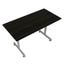 Mesa de trabajo para oficina OFIK 255 rectangular con cubierta de melamina y estructura de acero