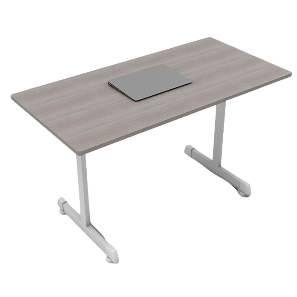 Mesa de trabajo para oficina OFIK 255 rectangular con cubierta de melamina y estructura de acero