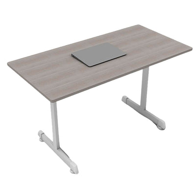 Mesa de trabajo para oficina OFIK 255 rectangular con cubierta de melamina y estructura de acero