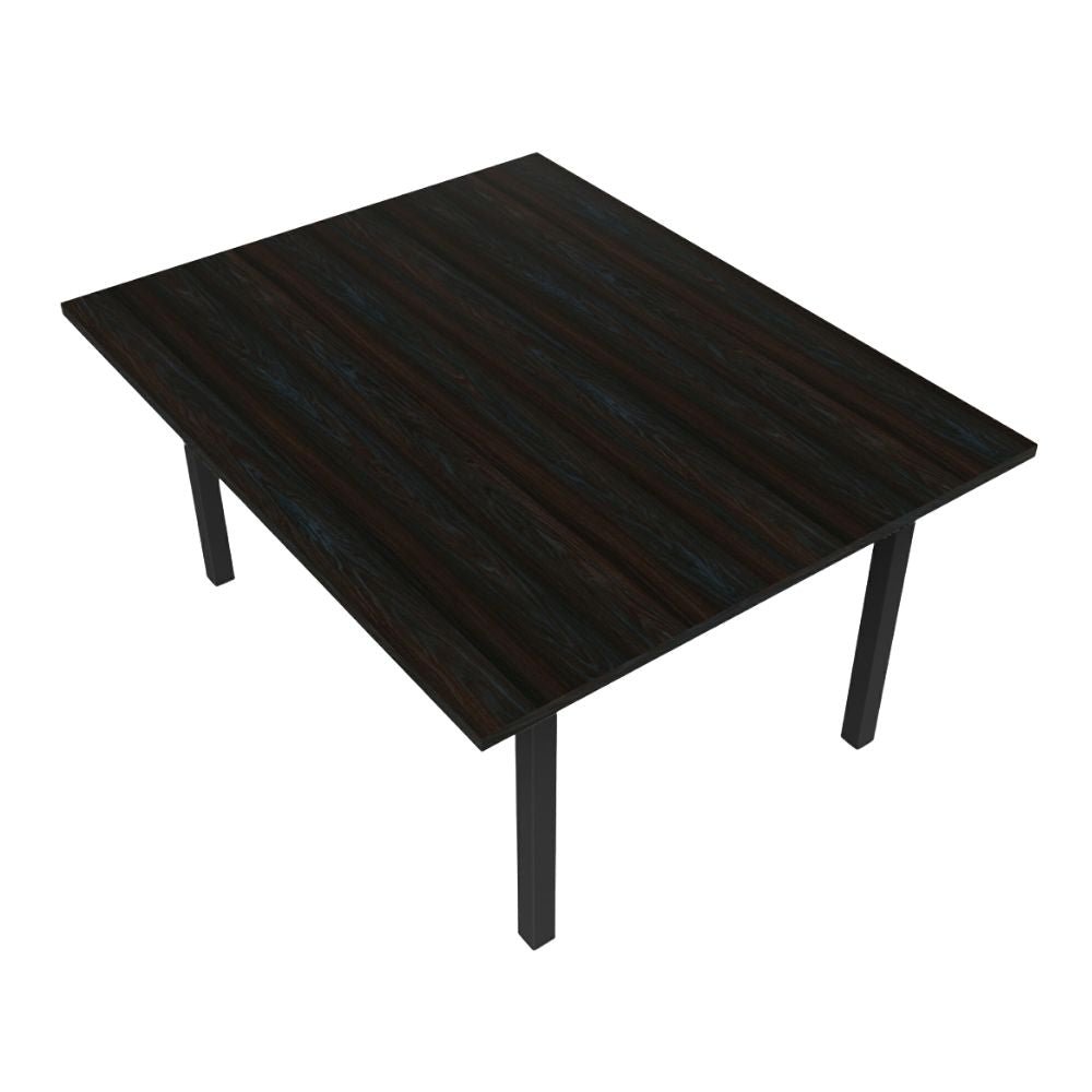 Mesa de trabajo para oficina OFIK 782 amplia para seis personas con cubierta de melamina y estructura de acero