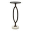 Mesa Decorativa para Coworking - ZUO BONITA - Bronce - Cubierta de Mármol Natural y Estructura de Aluminio Pintado - 109881 - Zuo - NOGAL BEAT - Mesa Comercial Interior