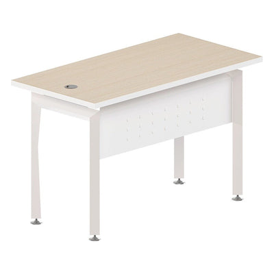 Mesa Escritorio para Oficina - GEBESA KENZA - Frente 165 cm - Estructura Metálica - GBK508165 - GEBESA - NOGAL BEAT - Escritorio de Oficina