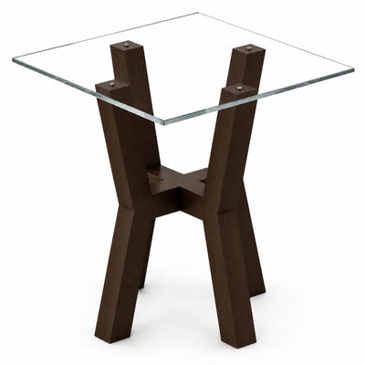 Mesa Esquinera para Sala de Espera Ejecutiva - GEBESA QUADRA - Varios Acabados - 60 x 60 cm - GBD502VD13LL23 - GEBESA - NOGAL BEAT - Mesa Comercial Interior
