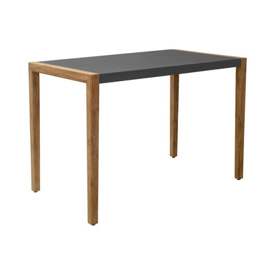 Mesa Mostrador de Terraza para Roof Garden - ZUO KATA - Gris - Cubierta de Duralcrete Símil Concreto y Estructura de Madera de Acacia - 704101 - Zuo - NOGAL BEAT - Mesa de Terraza