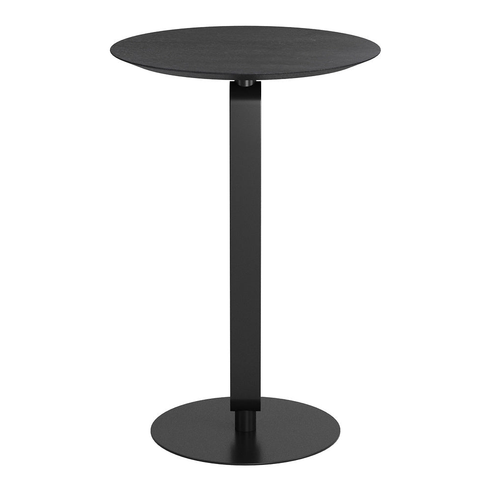 Mesa Mostrador para Barra de Hotel - ZUO DERRY - Negro - Cubierta de MDF Símil Madera y Estructura de Acero con Recubrimiento en Polvo - 110165 - Zuo - NOGAL BEAT - Mesa Comercial Interior