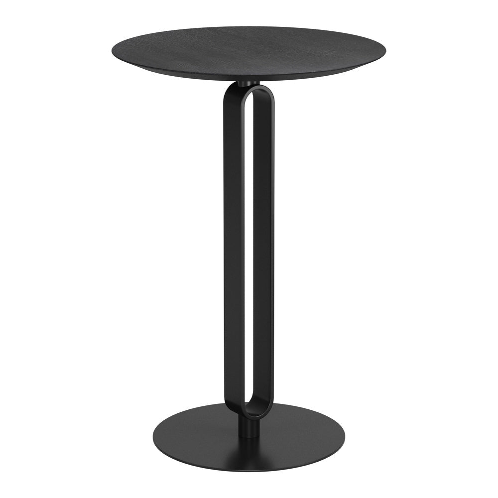 Mesa Mostrador para Barra de Hotel - ZUO DERRY - Negro - Cubierta de MDF Símil Madera y Estructura de Acero con Recubrimiento en Polvo - 110165 - Zuo - NOGAL BEAT - Mesa Comercial Interior
