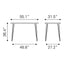 Mesa Mostrador para Bistró - ZUO DEUS - Negro - Cubierta de MDF Símil Madera y Estructura de Acero Pintado - 101890 - Zuo - NOGAL BEAT - Mesa Comercial Interior