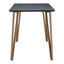 Mesa Mostrador para Bistró - ZUO DEUS - Negro - Cubierta de MDF Símil Madera y Estructura de Acero Pintado - 101890 - Zuo - NOGAL BEAT - Mesa Comercial Interior