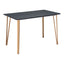 Mesa Mostrador para Bistró - ZUO DEUS - Negro - Cubierta de MDF Símil Madera y Estructura de Acero Pintado - 101890 - Zuo - NOGAL BEAT - Mesa Comercial Interior