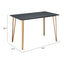 Mesa Mostrador para Bistró - ZUO DEUS - Negro - Cubierta de MDF Símil Madera y Estructura de Acero Pintado - 101890 - Zuo - NOGAL BEAT - Mesa Comercial Interior