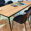 Mesa rectangular Nogal Beat Austria con estructura metálica y cubierta de MDF natural