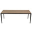 Mesa rectangular Nogal Beat Austria con estructura metálica y cubierta de MDF natural