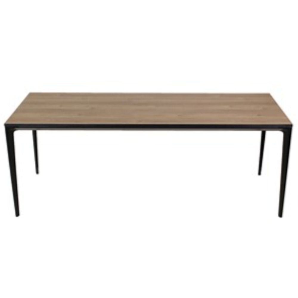 Mesa rectangular Nogal Beat Austria con estructura metálica y cubierta de MDF natural