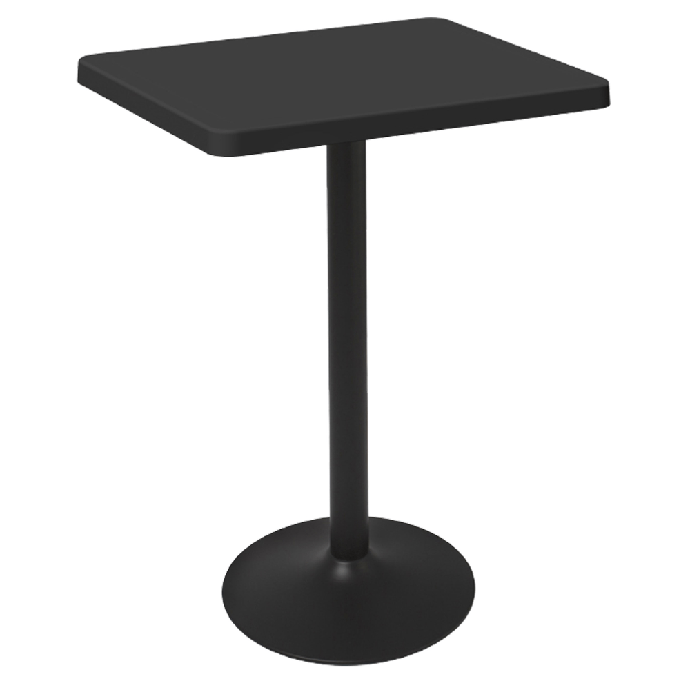 Mesa cuadrada para restaurante Offiho Oulu OHM-7167-LT con pedestal de acero y cubierta de polipropileno