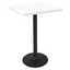 Mesa cuadrada para restaurante Offiho Oulu OHM-7167-LT con pedestal de acero y cubierta de polipropileno