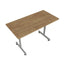 MESA OFIK 728 | Mesa de Trabajo 644 | Multiusos | Tubular Acero | Melamina | Cantos Protegidos | Regatón Nivelador | Interior - 728 - OFIK - NOGAL BEAT - Mesas