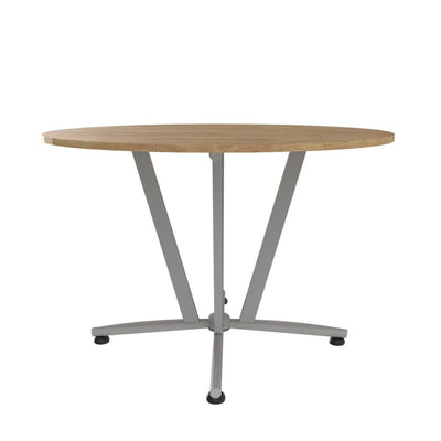 MESA OFIK NAPOLES 272 | Mesa Redonda 719 | Regatón Nivelador | Melamina | Tapones Plano | Interior - 272 - OFIK - NOGAL BEAT - Mesas