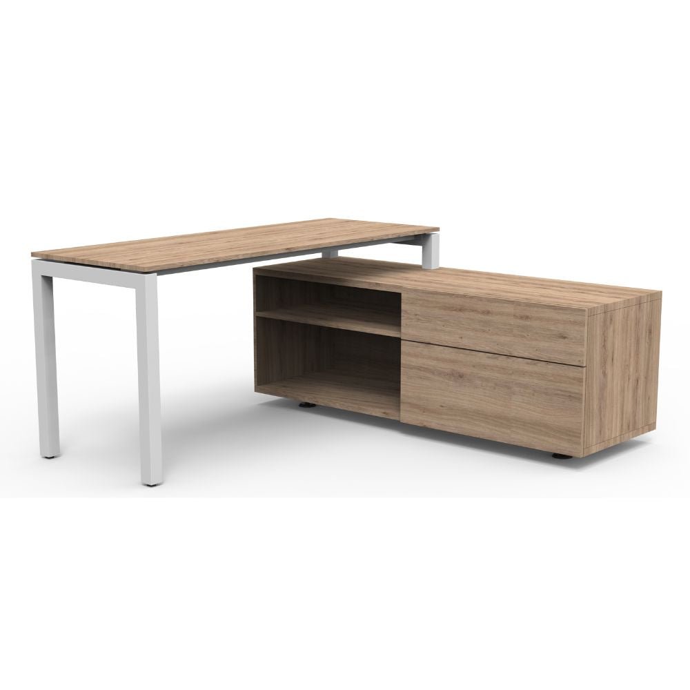 Escritorio para consultorio Slim Palette SPSEC con cubierta de melamina y estructura de acero