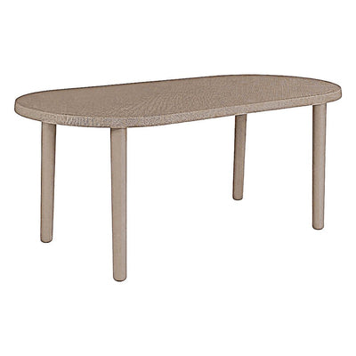 Mesa Ovalada al Aire Libre Reciclada - RESOL OLOT RECYCLED 180 X 90 - Varios Colores - 4 Puntas con Agujero Parasol y Protección UV - 06478 - Resol - NOGAL BEAT - Mesa de Terraza