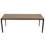 Mesa rectangular NOGAL BEAT AUSTRIA con estructura metálica y cubierta de porcelanato natural