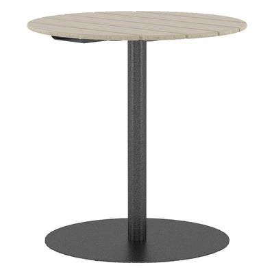 Mesa Redonda con Columna para Comedor Exterior - GEBESA GRC BOWEN - Alto 90 cm - Cubierta de HDPE y Base de Acero - GGRB520242936 - GEBESA - NOGAL BEAT - Mesa Comercial Exterior