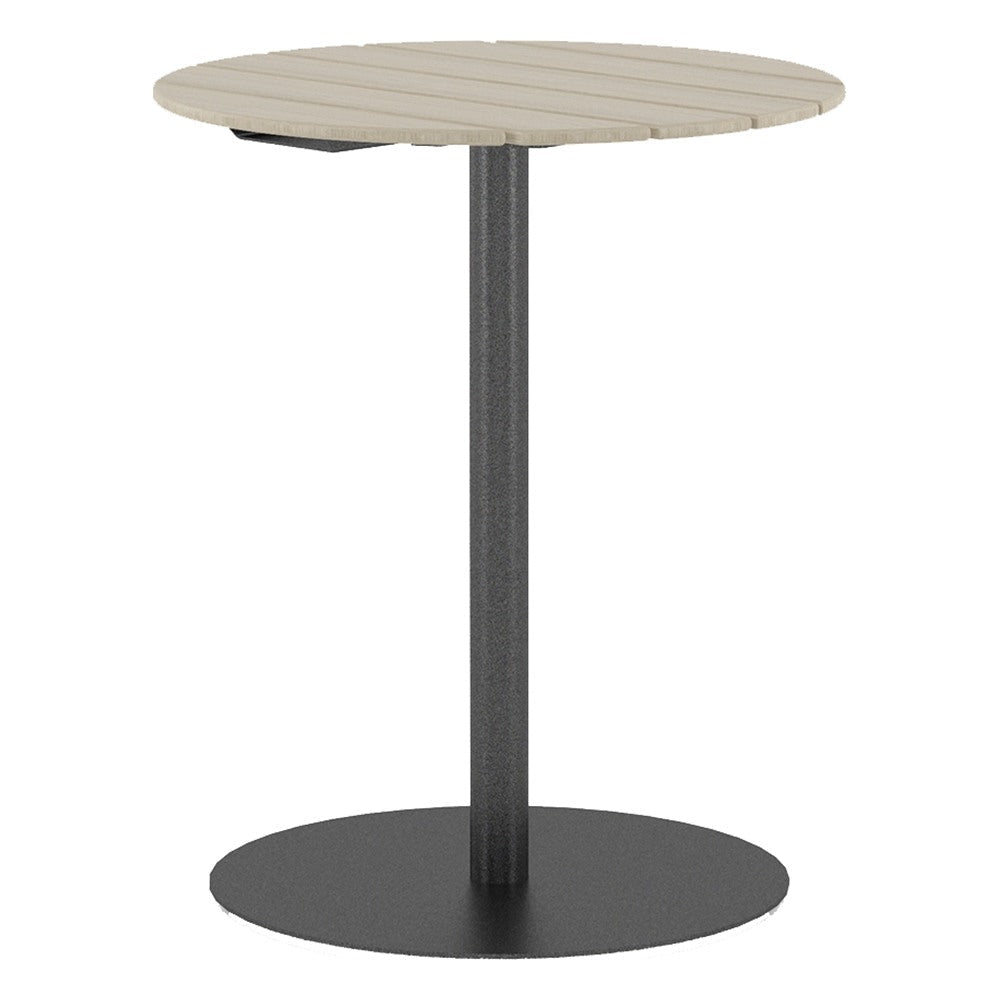 Mesa Redonda con Columna para Terraza - GEBESA GRC BOWEN - Alto 105 cm - Cubierta de HDPE y Base de Acero - GGRB520242942 - GEBESA - NOGAL BEAT - Mesa Comercial Exterior