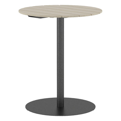 Mesa Redonda con Columna para Terraza - GEBESA GRC BOWEN - Alto 105 cm - Cubierta de HDPE y Base de Acero - GGRB520242942 - GEBESA - NOGAL BEAT - Mesa Comercial Exterior